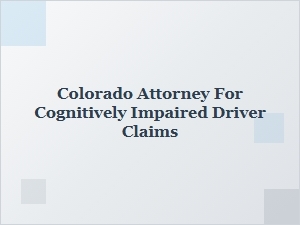 Insurance Claims for Drivers with Cognitive Impairment